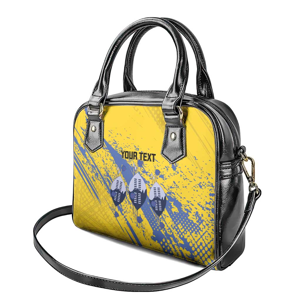 Eswatini Football Custom Shoulder Handbag Sihlangu Semnikati Yellow - African Pride