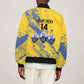 Eswatini Football Custom Sleeve Zip Bomber Jacket Sihlangu Semnikati Yellow - African Pride