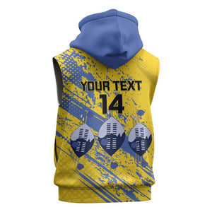 Eswatini Football Custom Sleeveless Hoodie Sihlangu Semnikati Yellow - African Pride