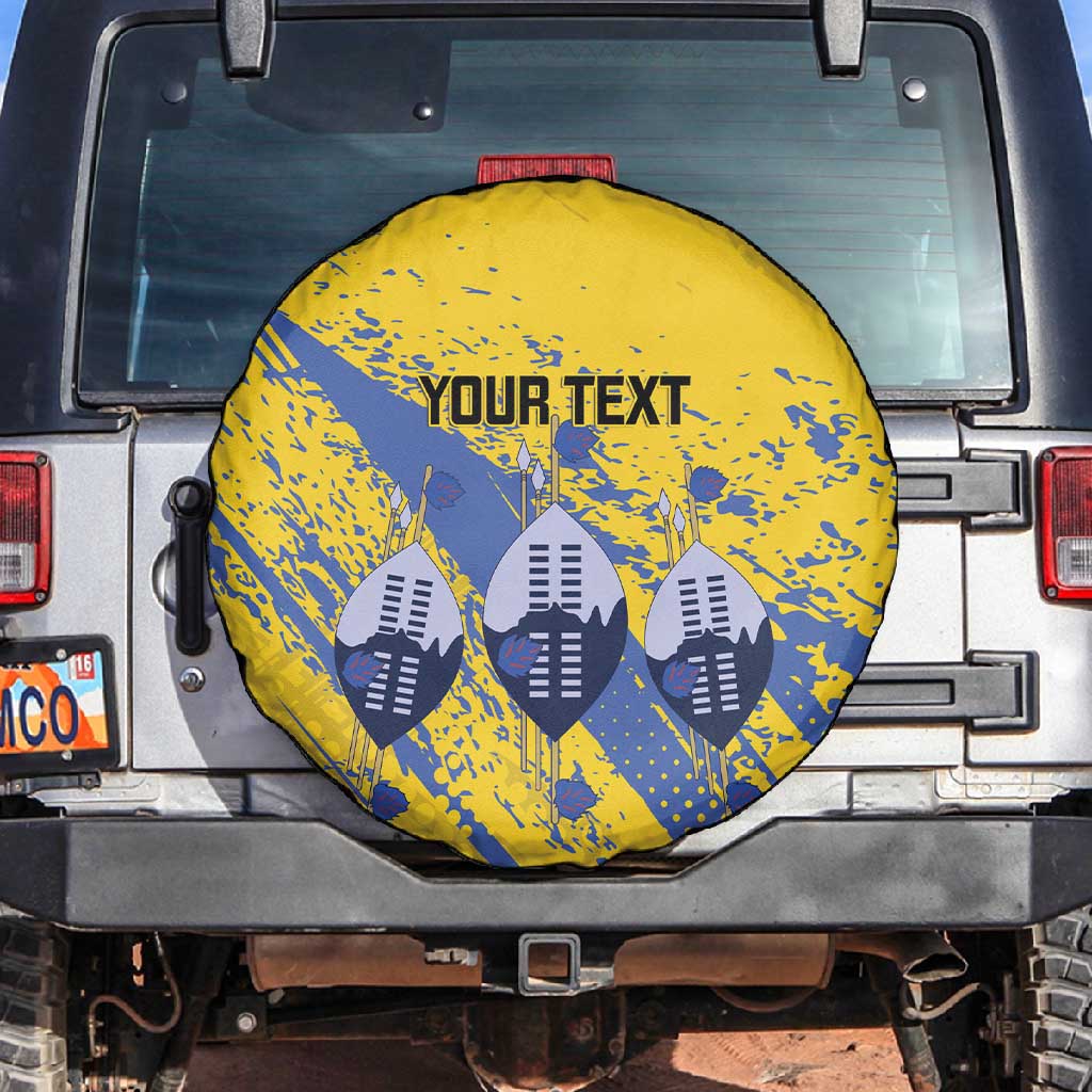 Eswatini Football Custom Spare Tire Cover Sihlangu Semnikati Yellow - African Pride