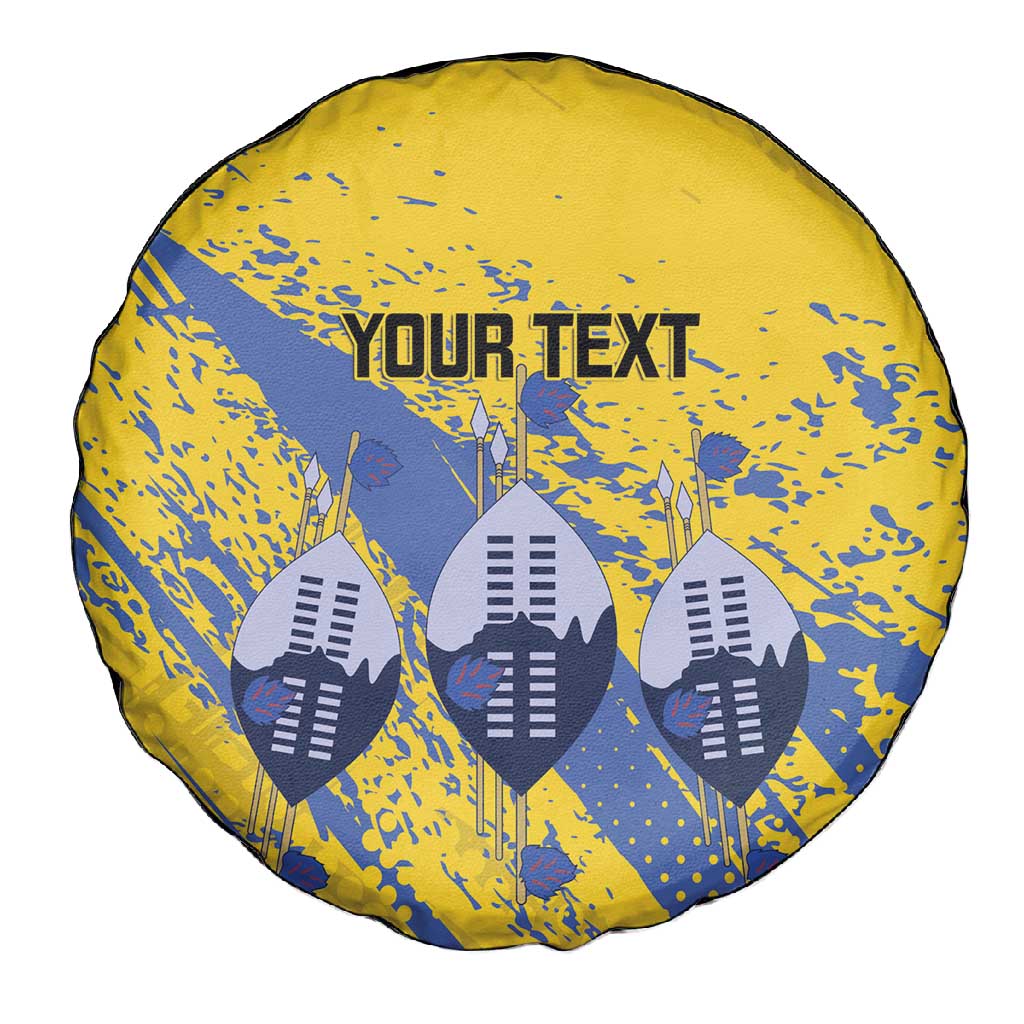 Eswatini Football Custom Spare Tire Cover Sihlangu Semnikati Yellow - African Pride