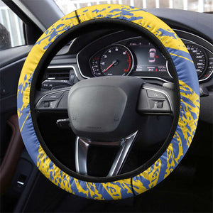 Eswatini Football Steering Wheel Cover Sihlangu Semnikati Yellow - African Pride