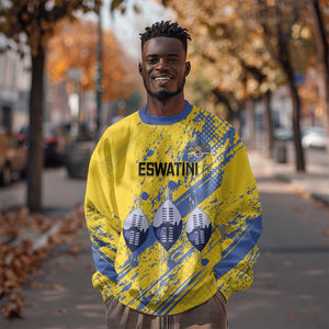 Eswatini Football Custom Sweatshirt Sihlangu Semnikati Yellow - African Pride