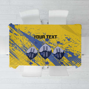 Eswatini Football Custom Tablecloth Sihlangu Semnikati Yellow - African Pride