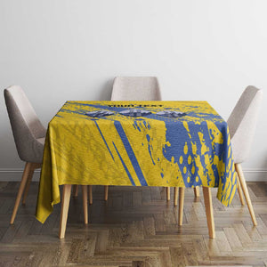 Eswatini Football Custom Tablecloth Sihlangu Semnikati Yellow - African Pride