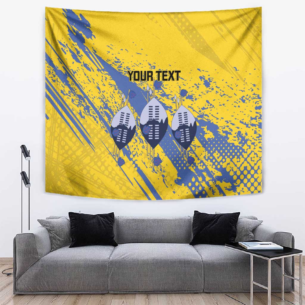 Eswatini Football Custom Tapestry Sihlangu Semnikati Yellow - African Pride