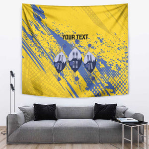 Eswatini Football Custom Tapestry Sihlangu Semnikati Yellow - African Pride