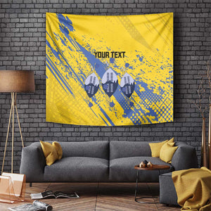 Eswatini Football Custom Tapestry Sihlangu Semnikati Yellow - African Pride