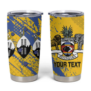 Eswatini Football Custom Tumbler Cup Sihlangu Semnikati Yellow - African Pride
