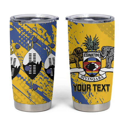 Eswatini Football Custom Tumbler Cup Sihlangu Semnikati Yellow - African Pride