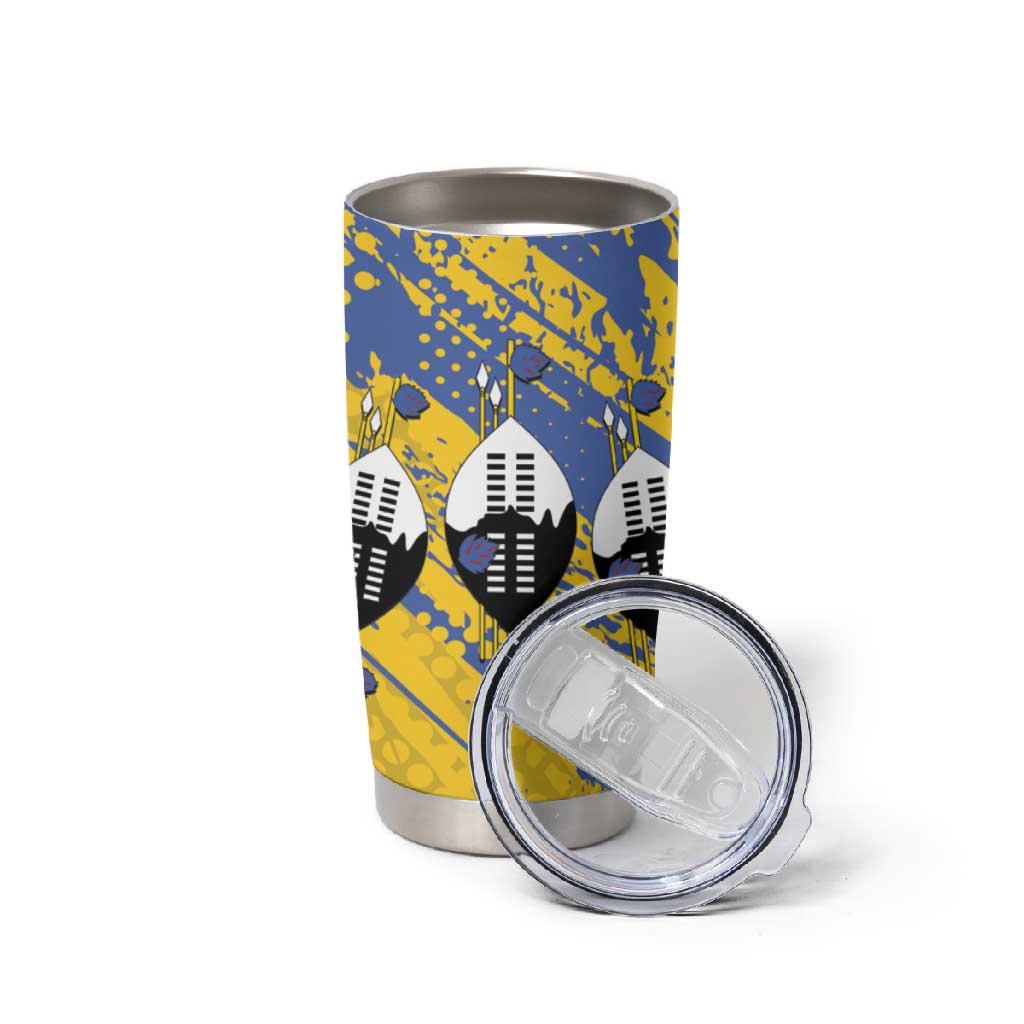 Eswatini Football Custom Tumbler Cup Sihlangu Semnikati Yellow - African Pride