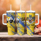 Eswatini Football Custom Tumbler With Handle Sihlangu Semnikati Yellow - African Pride