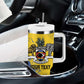 Eswatini Football Custom Tumbler With Handle Sihlangu Semnikati Yellow - African Pride