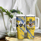 Eswatini Football Custom Tumbler With Handle Sihlangu Semnikati Yellow - African Pride