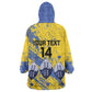Eswatini Football Custom Wearable Blanket Hoodie Sihlangu Semnikati Yellow - African Pride