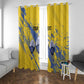 Eswatini Football Custom Window Curtain Sihlangu Semnikati Yellow - African Pride