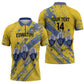 Eswatini Football Custom Zipper Polo Shirt Sihlangu Semnikati Yellow