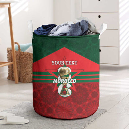 Personalized Morocco Football Laundry Basket 2026 Come On Atlas Lions - African Pride