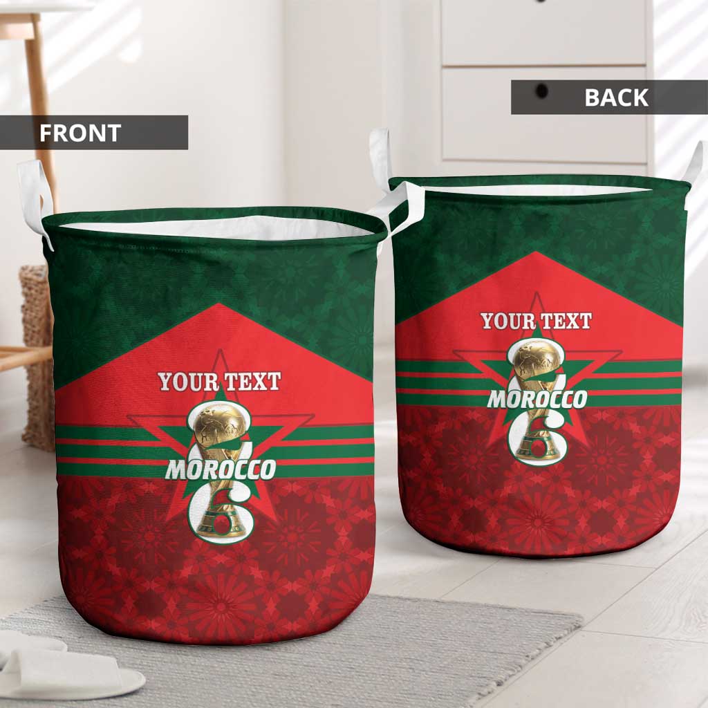 Personalized Morocco Football Laundry Basket 2026 Come On Atlas Lions - African Pride