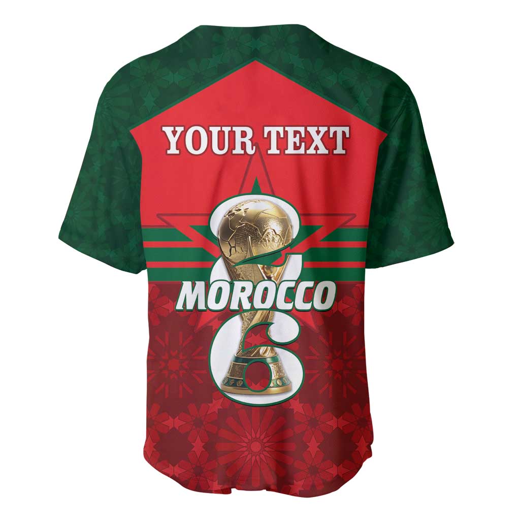 Personalized Morocco Football Baseball Jersey 2026 Come On Atlas Lions - African Pride
