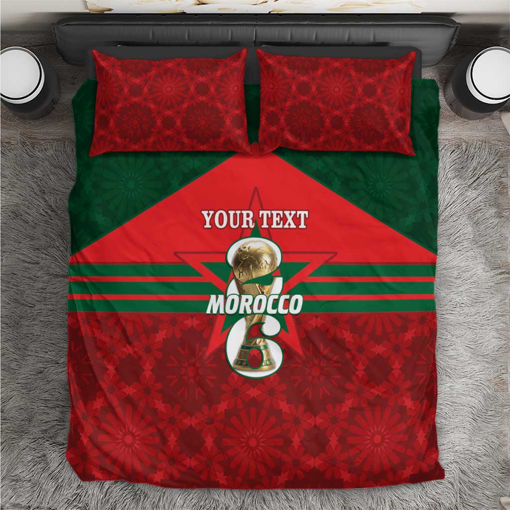 Personalized Morocco Football Bedding Set 2026 Come On Atlas Lions - African Pride