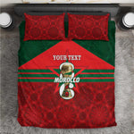 Personalized Morocco Football Bedding Set 2026 Come On Atlas Lions - African Pride