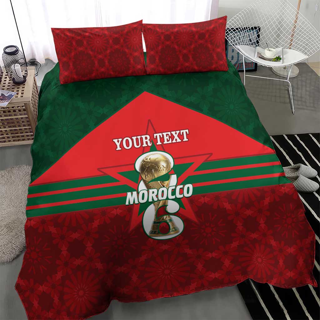Personalized Morocco Football Bedding Set 2026 Come On Atlas Lions - African Pride