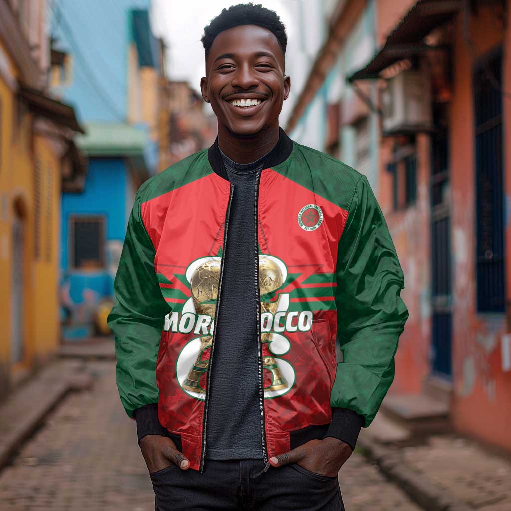 Personalized Morocco Football Bomber Jacket 2026 Come On Atlas Lions - African Pride