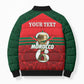 Personalized Morocco Football Bomber Puffer Jacket 2026 Come On Atlas Lions - African Pride