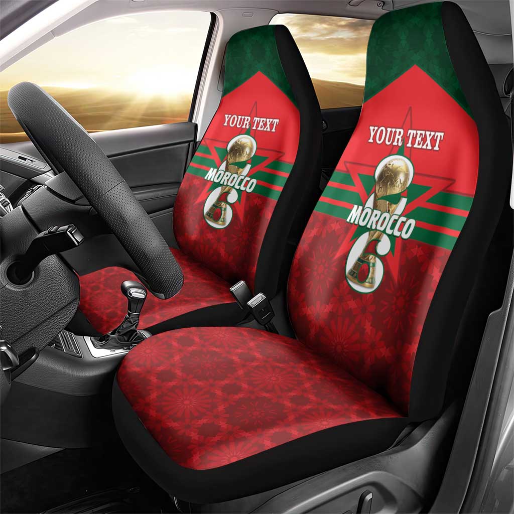 Personalized Morocco Football Car Seat Cover 2026 Come On Atlas Lions - African Pride