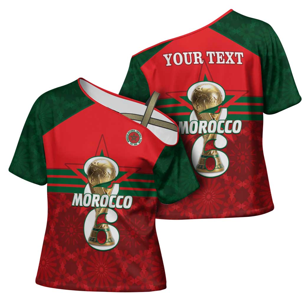 Personalized Morocco Football Cross Shoulder Shirt 2026 Come On Atlas Lions - African Pride