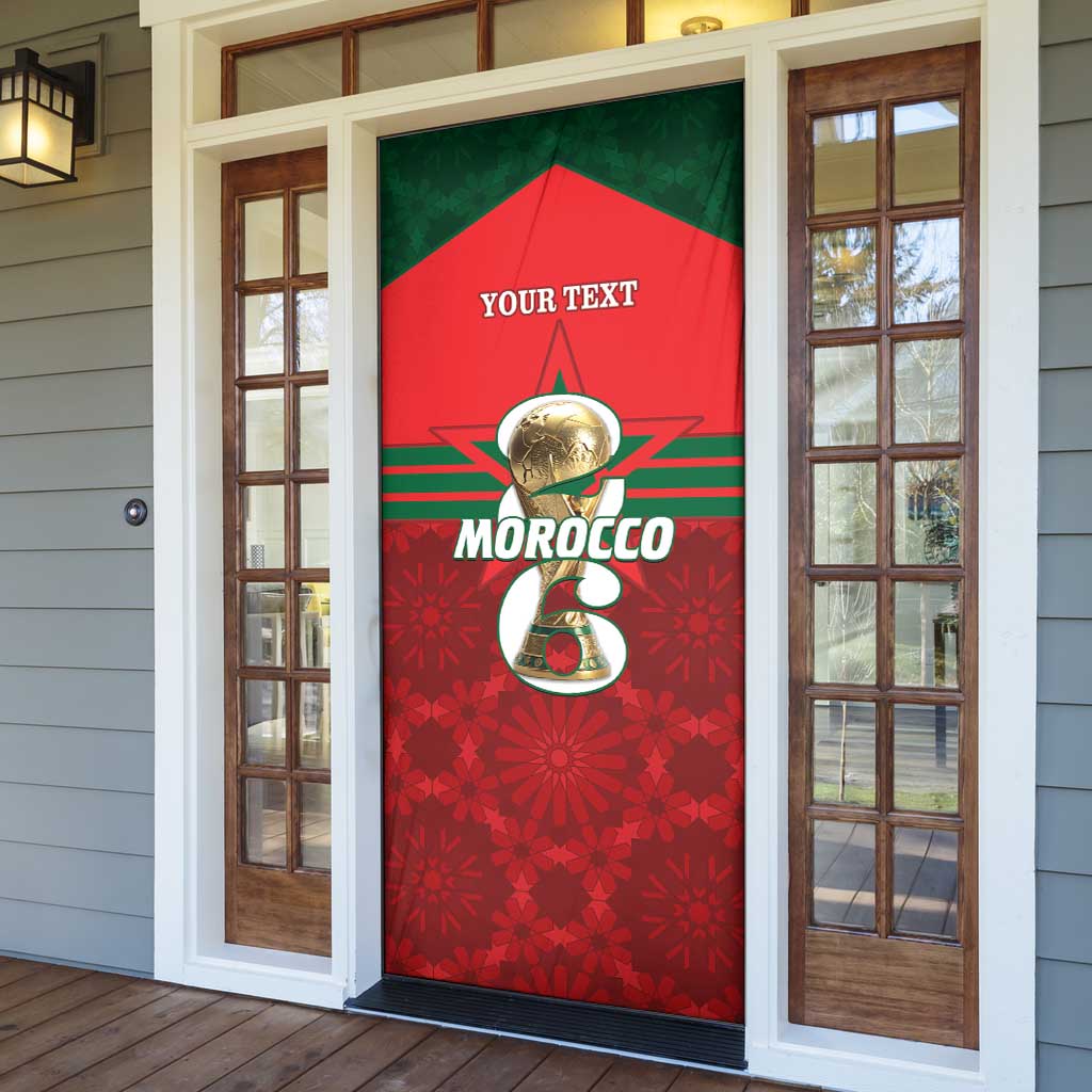 Personalized Morocco Football Door Cover 2026 Come On Atlas Lions - African Pride