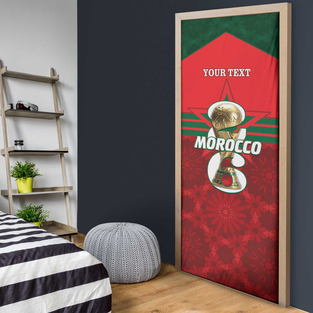 Personalized Morocco Football Door Cover 2026 Come On Atlas Lions - African Pride