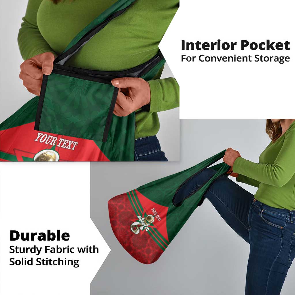 Personalized Morocco Football Grocery Bag 2026 Come On Atlas Lions - African Pride