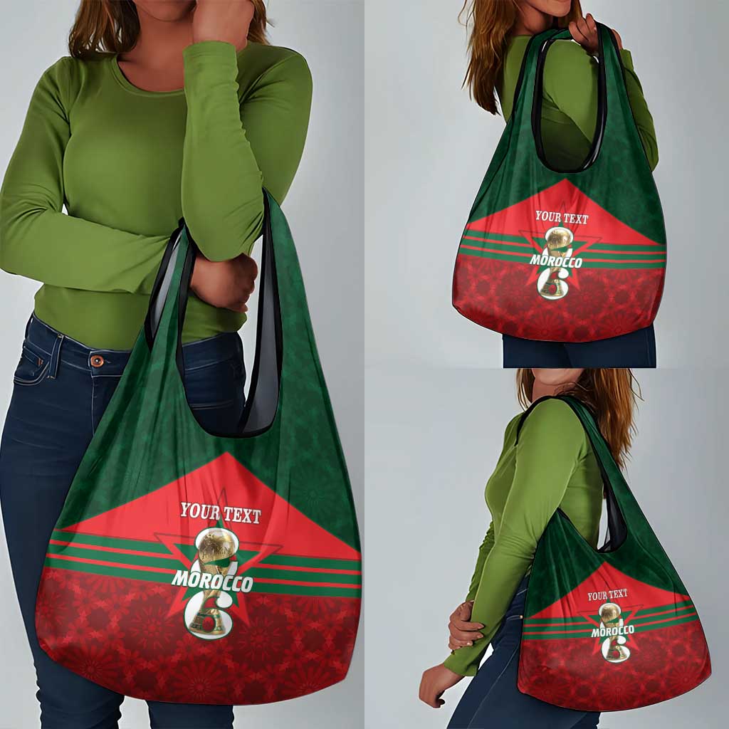 Personalized Morocco Football Grocery Bag 2026 Come On Atlas Lions - African Pride