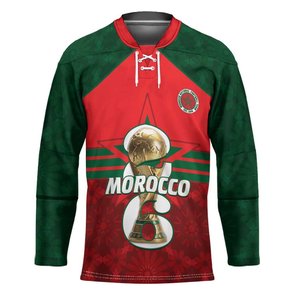 Personalized Morocco Football Hockey Jersey 2026 Come On Atlas Lions - African Pride