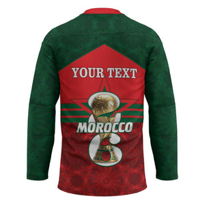 Personalized Morocco Football Hockey Jersey 2026 Come On Atlas Lions - African Pride
