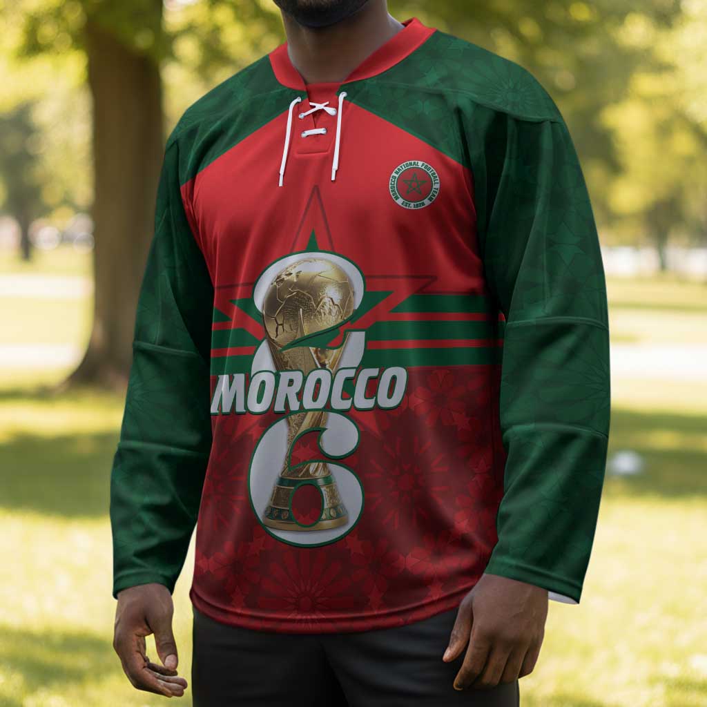 Personalized Morocco Football Hockey Jersey 2026 Come On Atlas Lions - African Pride