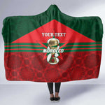 Personalized Morocco Football Hooded Blanket 2026 Come On Atlas Lions - African Pride