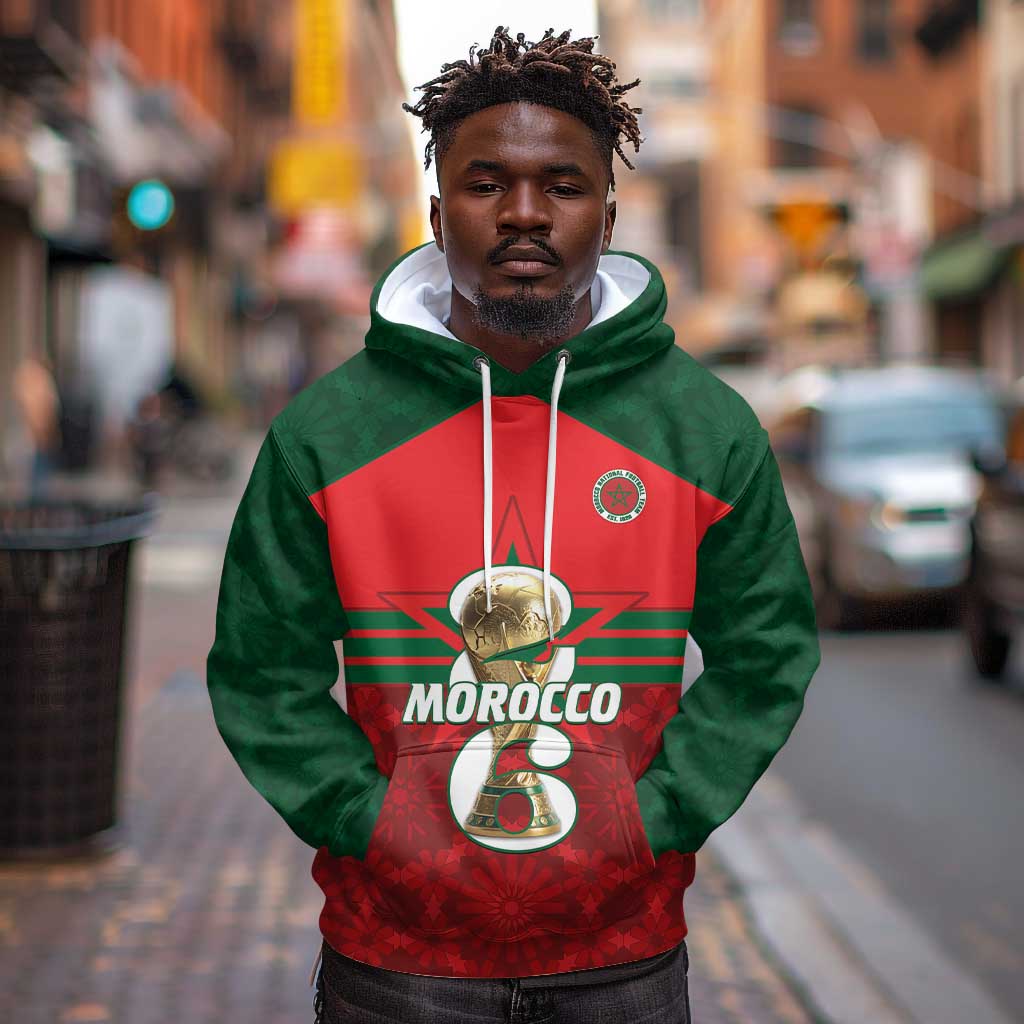 Personalized Morocco Football Hoodie 2026 Come On Atlas Lions - African Pride