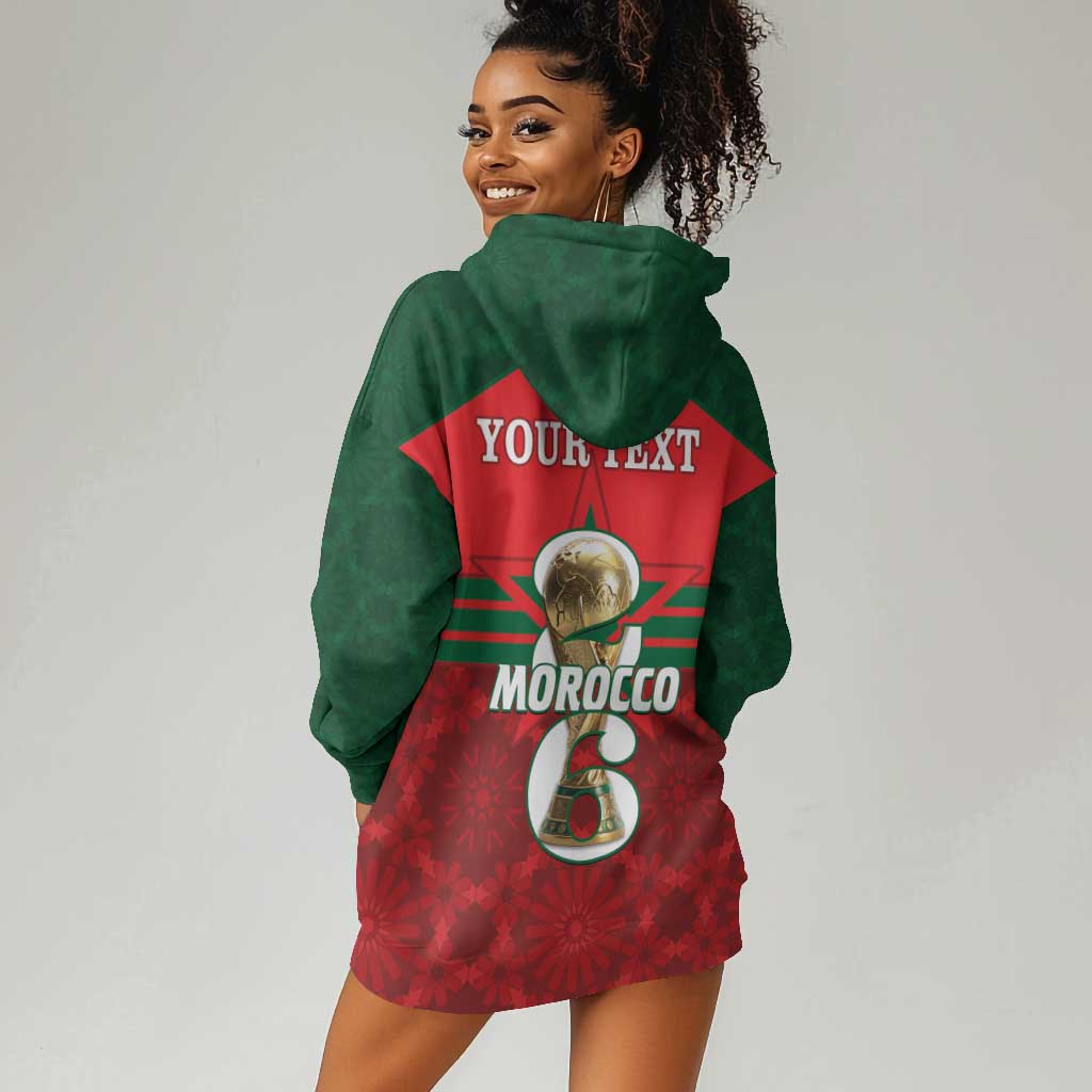 Personalized Morocco Football Hoodie Dress 2026 Come On Atlas Lions - African Pride