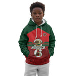 Personalized Morocco Football Kid Hoodie 2026 Come On Atlas Lions - African Pride