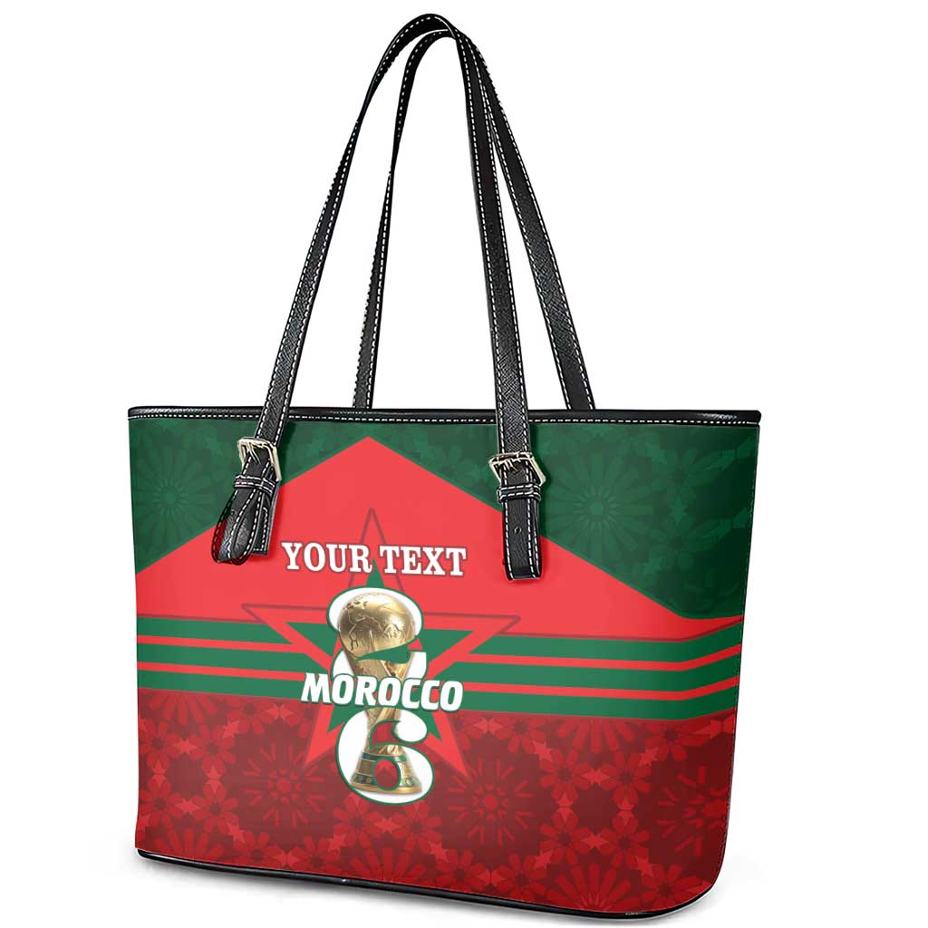 Personalized Morocco Football Leather Tote Bag 2026 Come On Atlas Lions - African Pride