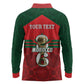 Personalized Morocco Football Long Sleeve Polo Shirt 2026 Come On Atlas Lions - African Pride