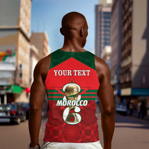 Personalized Morocco Football Men Tank Top 2026 Come On Atlas Lions - African Pride