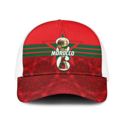 Morocco Football Mesh Trucker Cap 2026 Come On Atlas Lions - African Pride