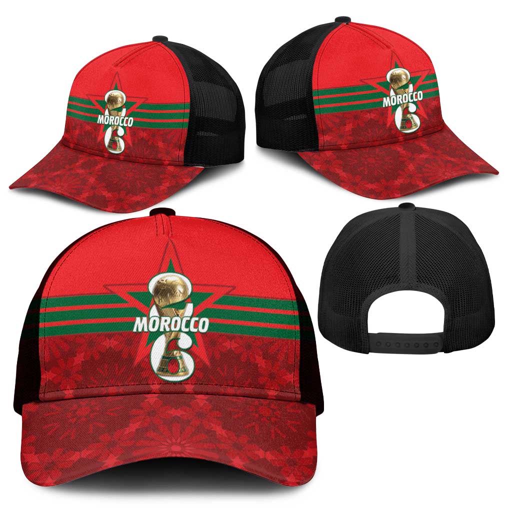 Morocco Football Mesh Trucker Cap 2026 Come On Atlas Lions - African Pride