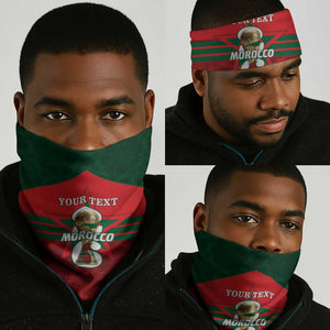 Personalized Morocco Football Neck Gaiter 2026 Come On Atlas Lions - African Pride