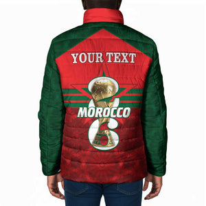 Personalized Morocco Football Padded Jacket 2026 Come On Atlas Lions - African Pride