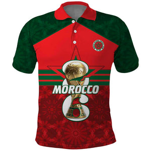 Personalized Morocco Football Polo Shirt 2026 Come On Atlas Lions LT14